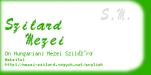 szilard mezei business card